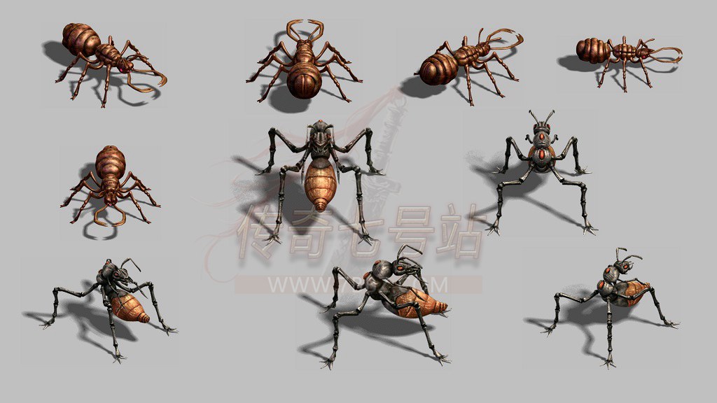 行军蚁两套蚂蚁怪物素材-编号GW231227-F