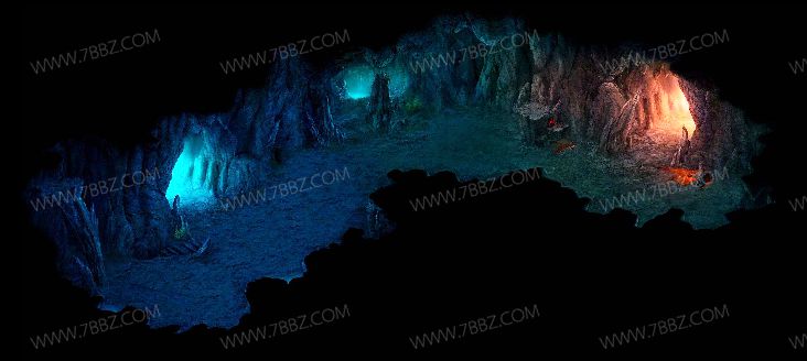 迷你的洞窟之眼链接界面高清地图素材-编号DT-231023-F