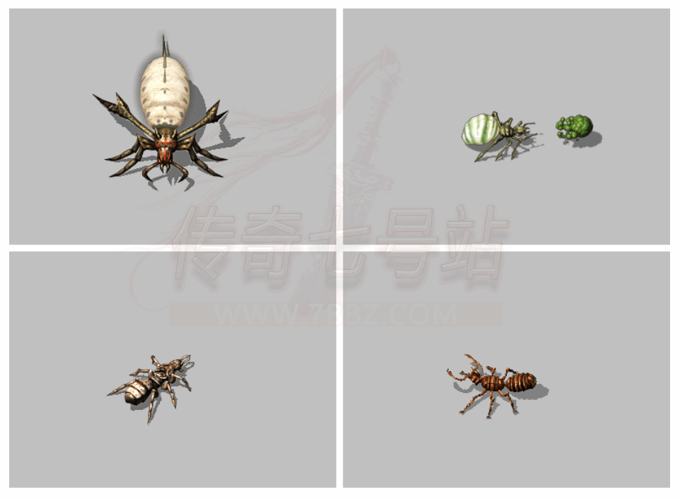 蚂蚁家族大小劳动蚂蚁到蚁皇怪物素材,编号GW231207-D