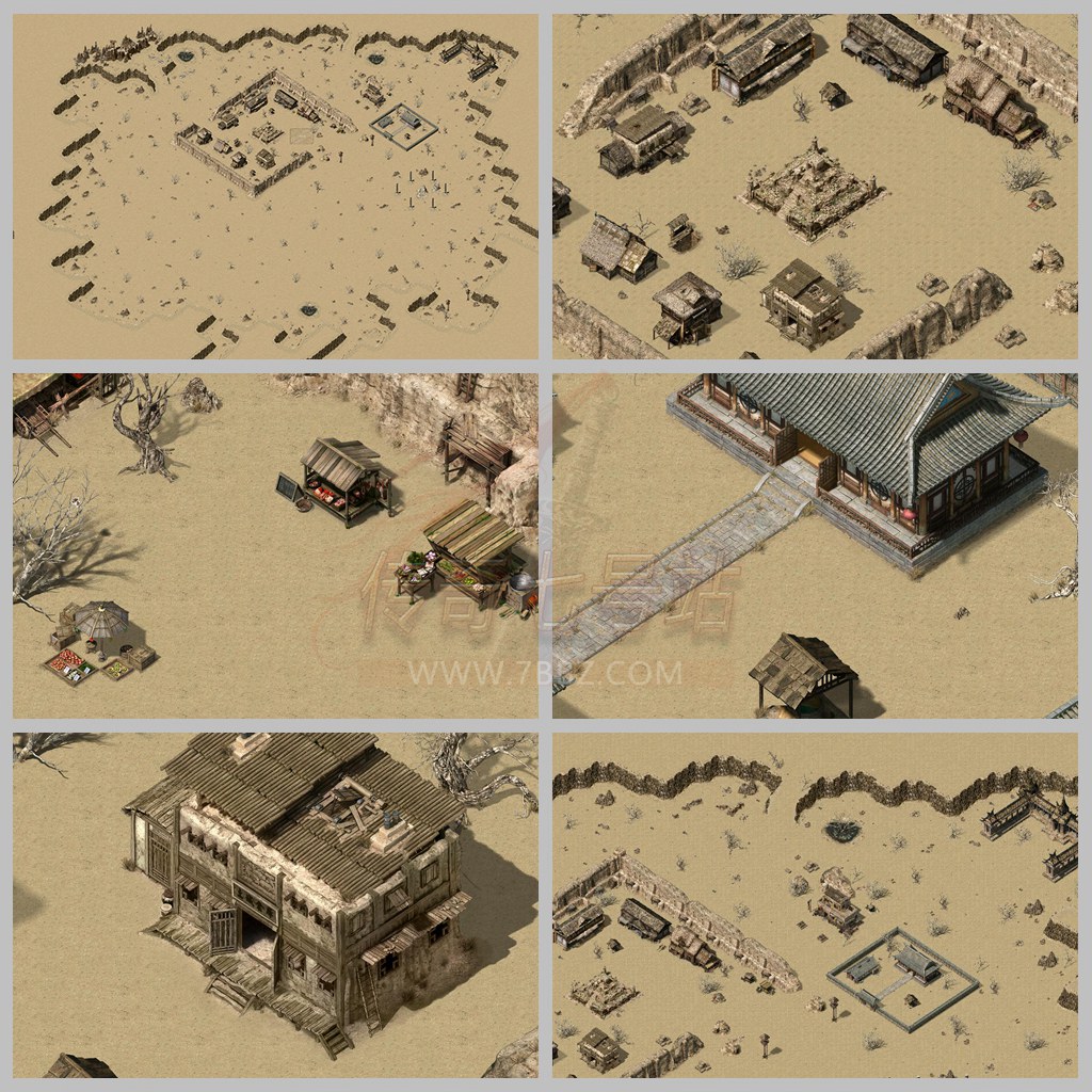 沙漠主城可做盟重土城的高清地图素材-编号DT-231215-D