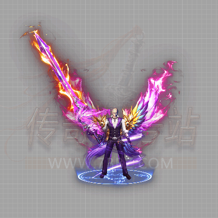 紫薇星降千灵之幻发光剑甲装备素材-编号J0123-W