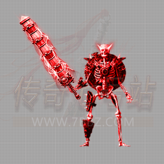 红魔骷髅裁决审判发光男剑甲装备素材-编号J0204-D
