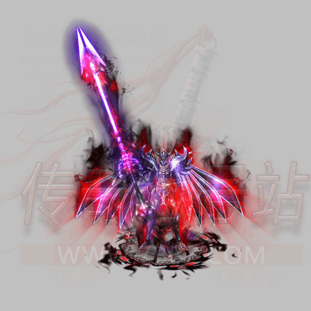无双血魔黑紫男剑甲装备素材-编号J0222-D