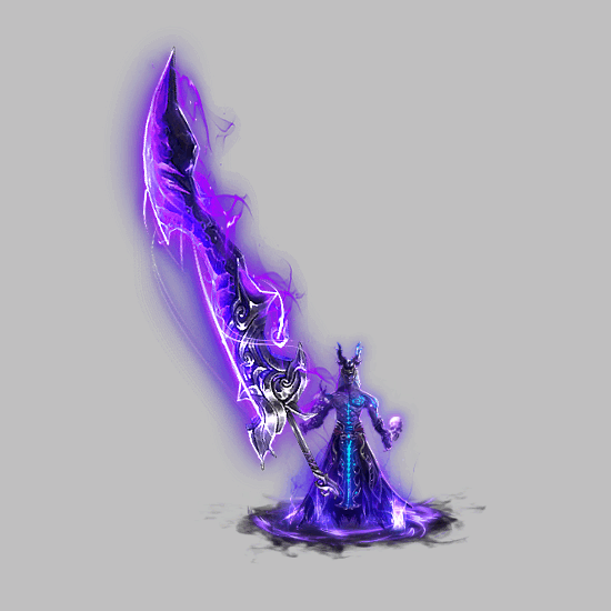 暗夜紫月圣君男剑甲装备素材-编号J03097-G