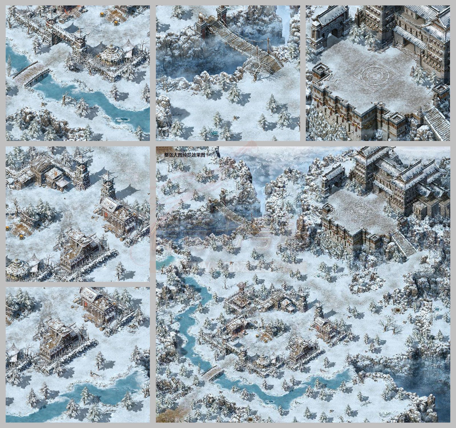 冰雪森林古堡真彩地图素材-编号DT-240417-E