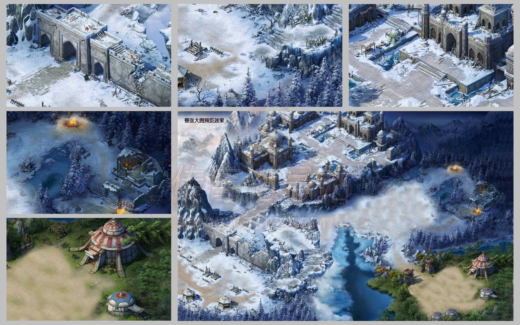 欧洲古堡冰雪之城真彩地图素材-编号DT-240420-F